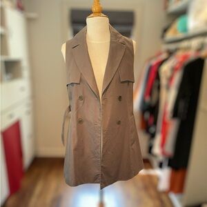 Grey Belted Trench Vest in size EU 38/S